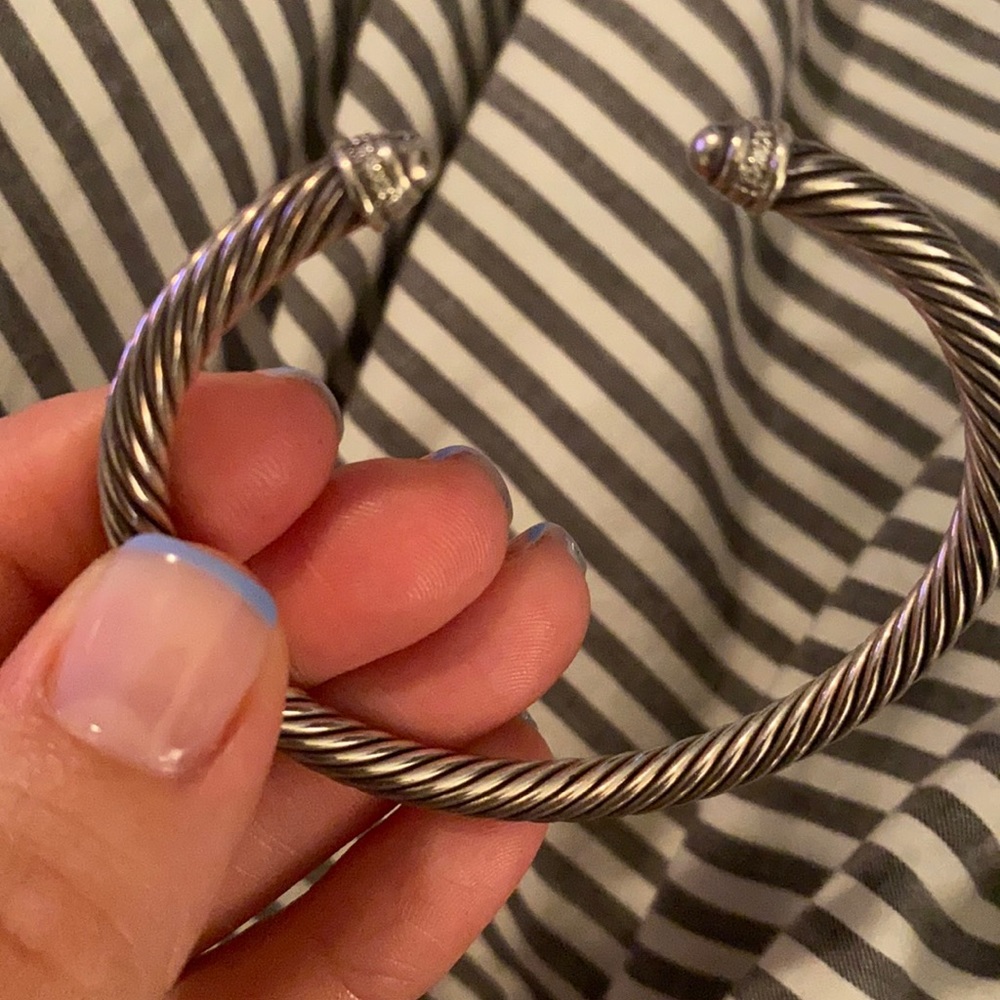 David Yurmam Cable Collection Bracelet w/ Diamonds
